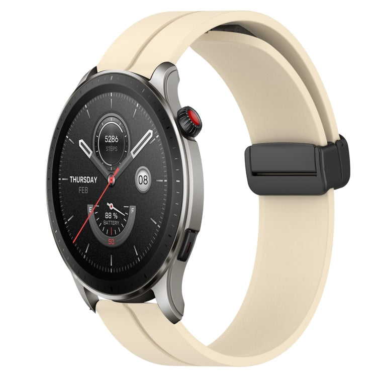 22mm Solid Color Magnetic Clasp Silicone Watch Band, For Amazfit GTR 4, For Amazfit GTR 3