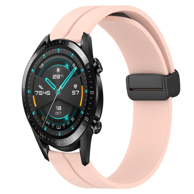22mm Solid Color Magnetic Clasp Silicone Watch Band, For Huawei Watch GT 2E, For Huawei GT2 46mm