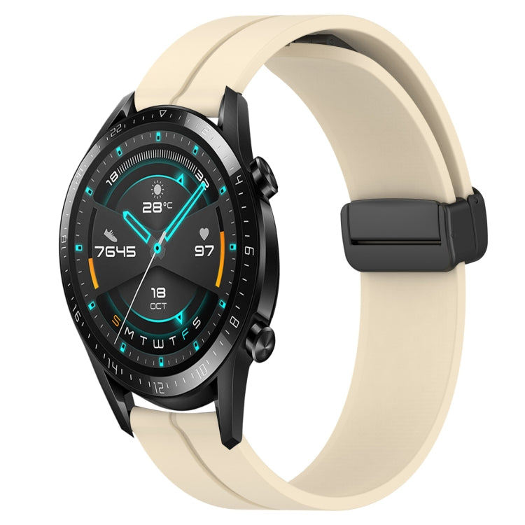 22mm Solid Color Magnetic Clasp Silicone Watch Band, For Huawei Watch GT 2E, For Huawei GT2 46mm
