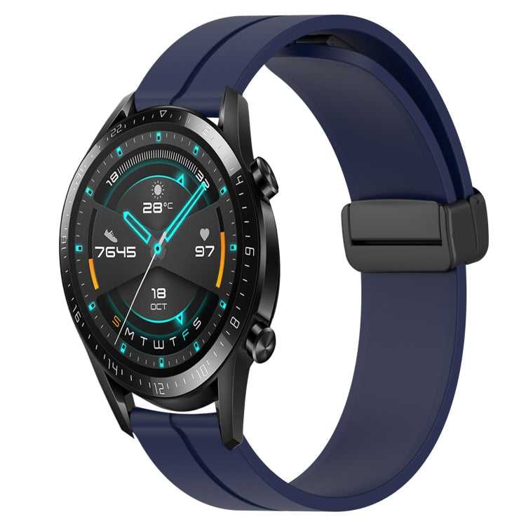 22mm Solid Color Magnetic Clasp Silicone Watch Band, For Huawei Watch GT 2E, For Huawei GT2 46mm