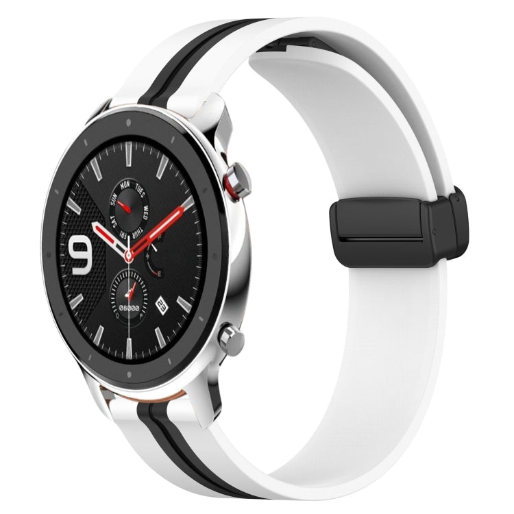 22mm Folding Magnetic Clasp Silicone Watch Band, For Amazfit GTR 4, For Amazfit GTR 3