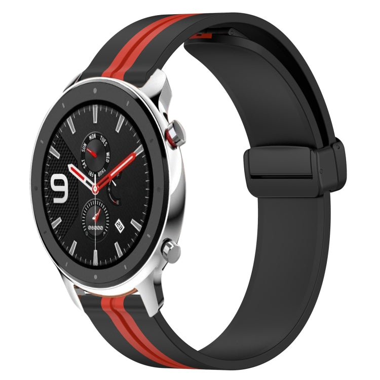 22mm Folding Magnetic Clasp Silicone Watch Band, For Amazfit GTR 4, For Amazfit GTR 3
