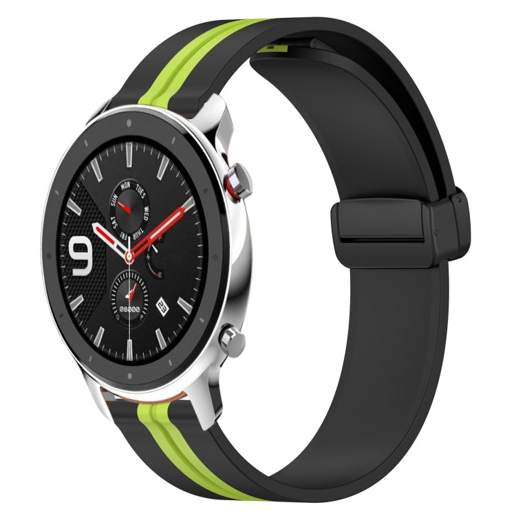 22mm Folding Magnetic Clasp Silicone Watch Band, For Amazfit GTR 4, For Amazfit GTR 3