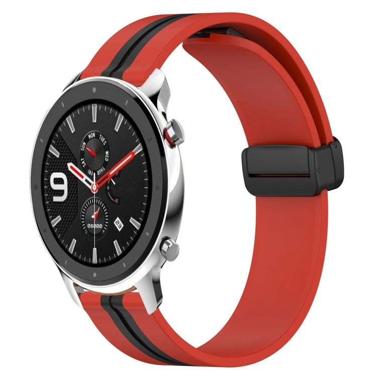 22mm Folding Magnetic Clasp Silicone Watch Band, For Amazfit GTR 4, For Amazfit GTR 3