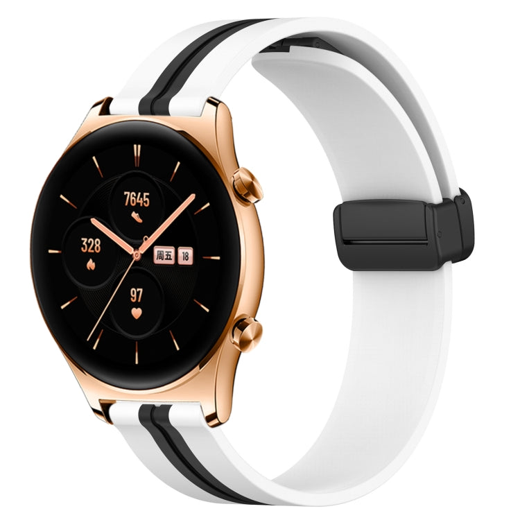 22mm Folding Magnetic Clasp Silicone Watch Band, For Honor Watch GS 3, For Honor Watch GS Pro