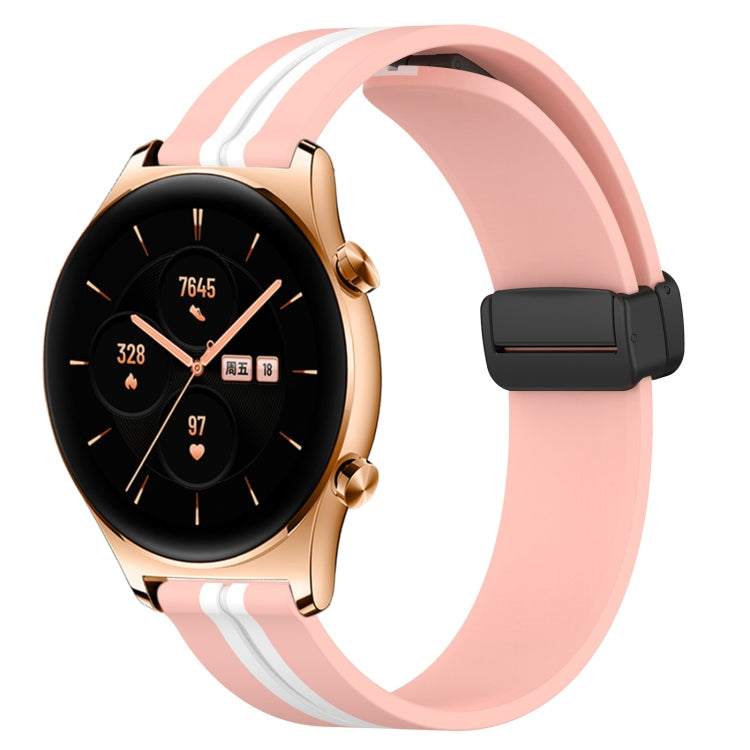 22mm Folding Magnetic Clasp Silicone Watch Band, For Honor Watch GS 3, For Honor Watch GS Pro