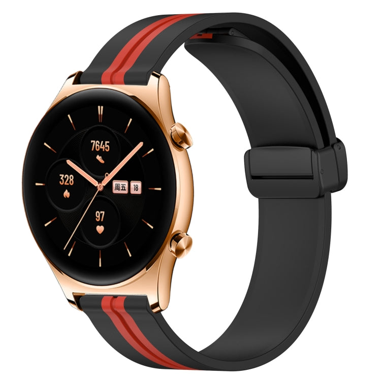 22mm Folding Magnetic Clasp Silicone Watch Band, For Honor Watch GS 3, For Honor Watch GS Pro