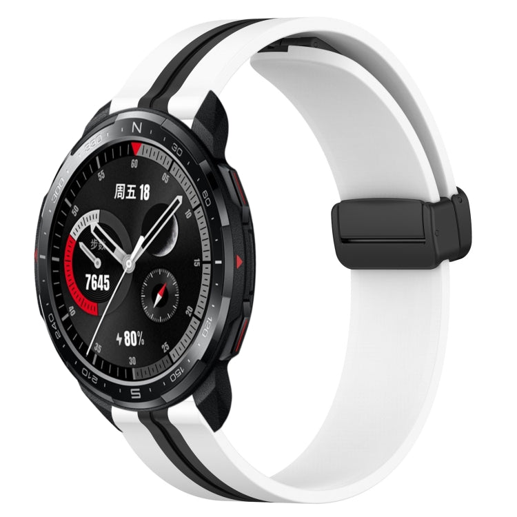 22mm Folding Magnetic Clasp Silicone Watch Band, For Honor Watch GS 3, For Honor Watch GS Pro