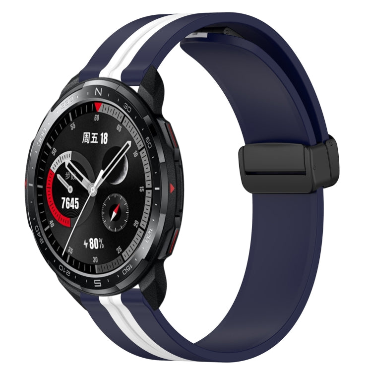 22mm Folding Magnetic Clasp Silicone Watch Band, For Honor Watch GS 3, For Honor Watch GS Pro