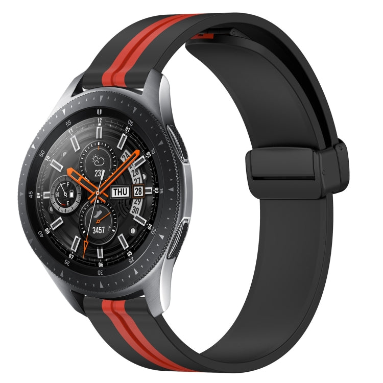 22mm Folding Magnetic Clasp Silicone Watch Band, For Samsung Galaxy Watch3 45mm, For Samsung Galaxy Watch 46mm