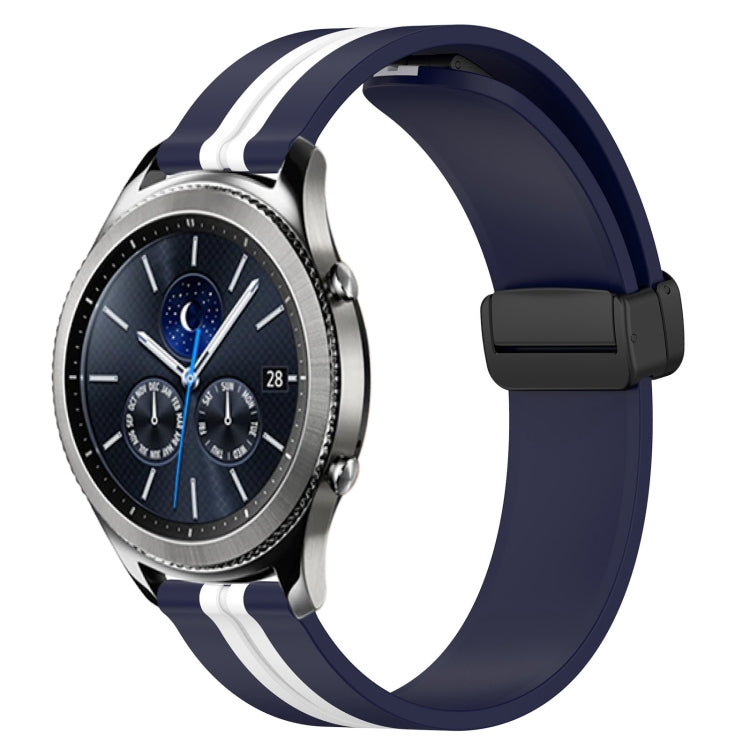 22mm Folding Magnetic Clasp Silicone Watch Band, For Samsung Gear S3 Classic, For Samsung Gear S3 Frontier