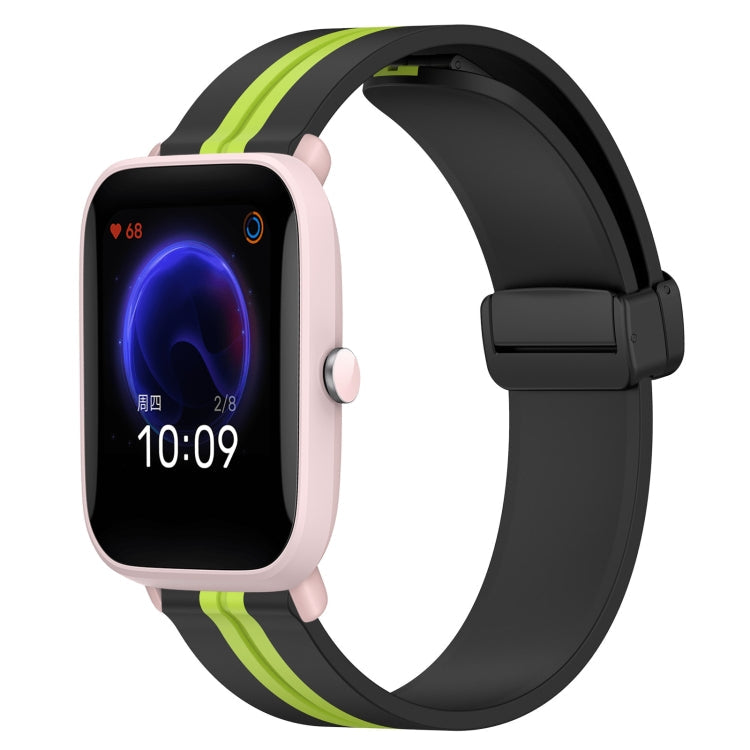 20mm Folding Magnetic Clasp Silicone Watch Band, For Amazfit Pop Pro, For Amazfit Pop