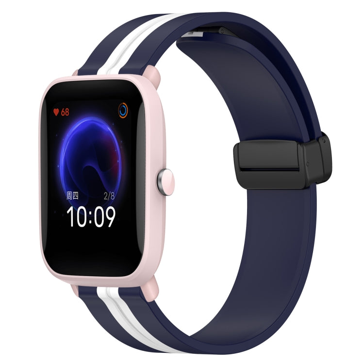 20mm Folding Magnetic Clasp Silicone Watch Band, For Amazfit Pop Pro, For Amazfit Pop