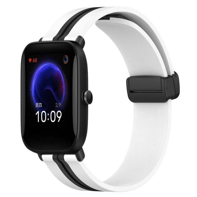 20mm Folding Magnetic Clasp Silicone Watch Band, For Amazfit Pop Pro, For Amazfit Pop