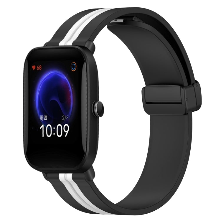20mm Folding Magnetic Clasp Silicone Watch Band, For Amazfit Pop Pro, For Amazfit Pop