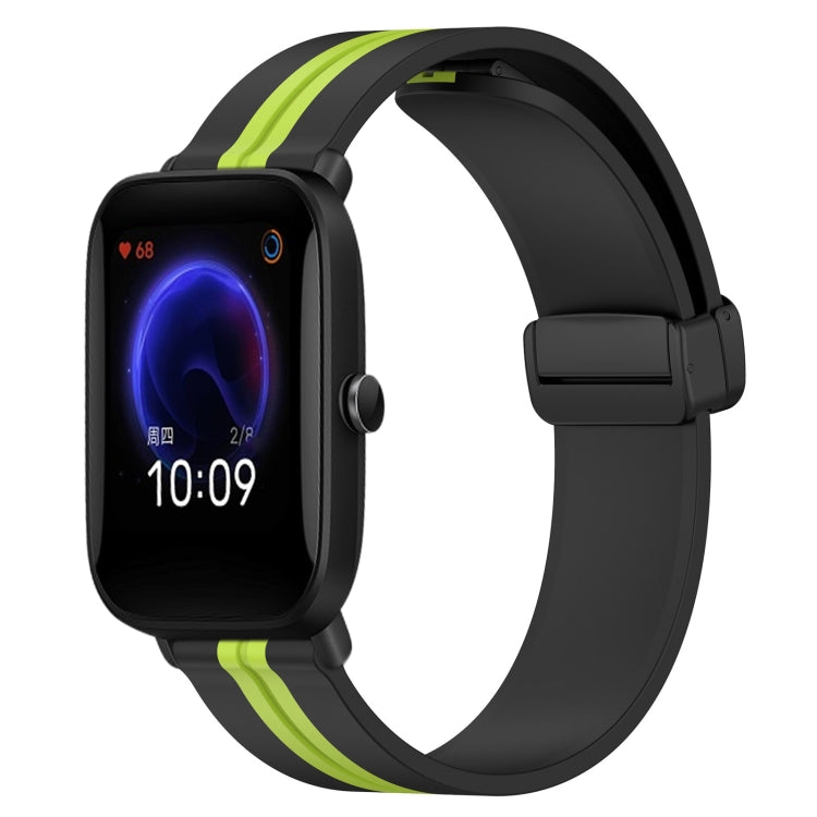20mm Folding Magnetic Clasp Silicone Watch Band, For Amazfit Pop Pro, For Amazfit Pop