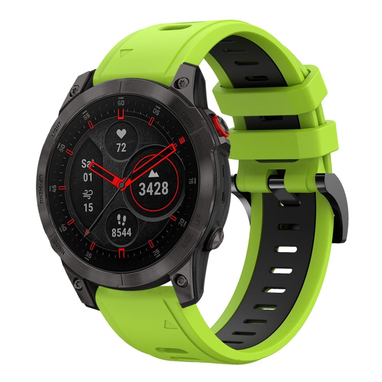 22mm Two-Color Sports Silicone Watch Band, For Garmin Fenix 7 Sapphire Solar, For Garmin EPIX Gen 2