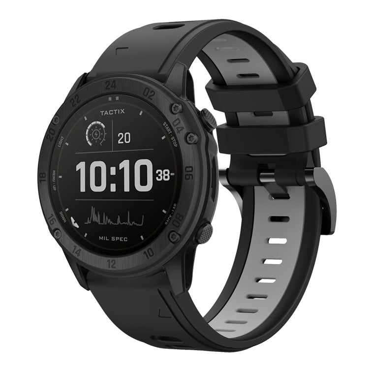 26mm Two-Color Sports Silicone Watch Band, For Garmin Tactix Delta, For Garmin Enduro