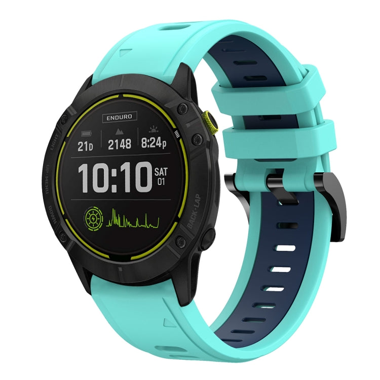 26mm Two-Color Sports Silicone Watch Band, For Garmin Tactix Delta, For Garmin Enduro