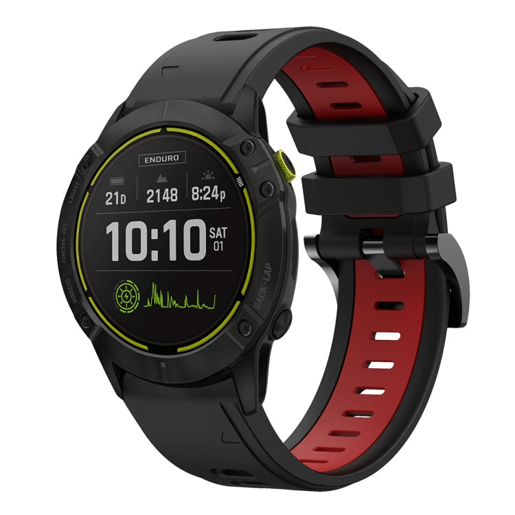 26mm Two-Color Sports Silicone Watch Band, For Garmin Tactix Delta, For Garmin Enduro