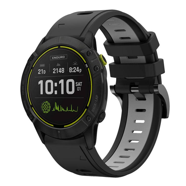 26mm Two-Color Sports Silicone Watch Band, For Garmin Tactix Delta, For Garmin Enduro