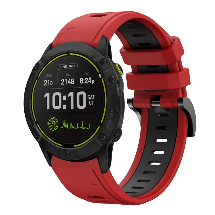 26mm Two-Color Sports Silicone Watch Band, For Garmin Tactix Delta, For Garmin Enduro