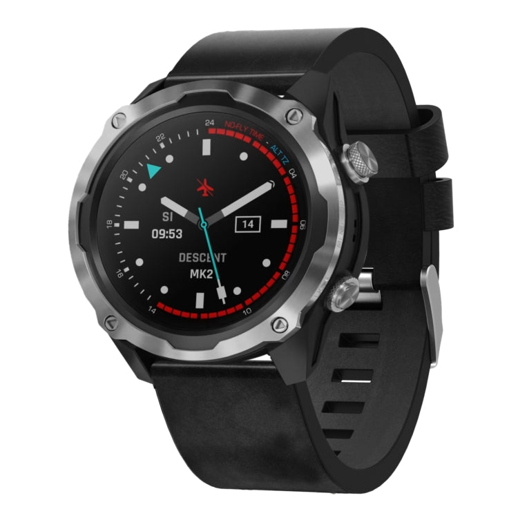 26mm Leather Steel Buckle Watch Band, For Garmin Fenix 3 HR, For Garmin Fenix 3 Sapphire, For Garmin Descent MK 2, For Garmin Descent MK 2i