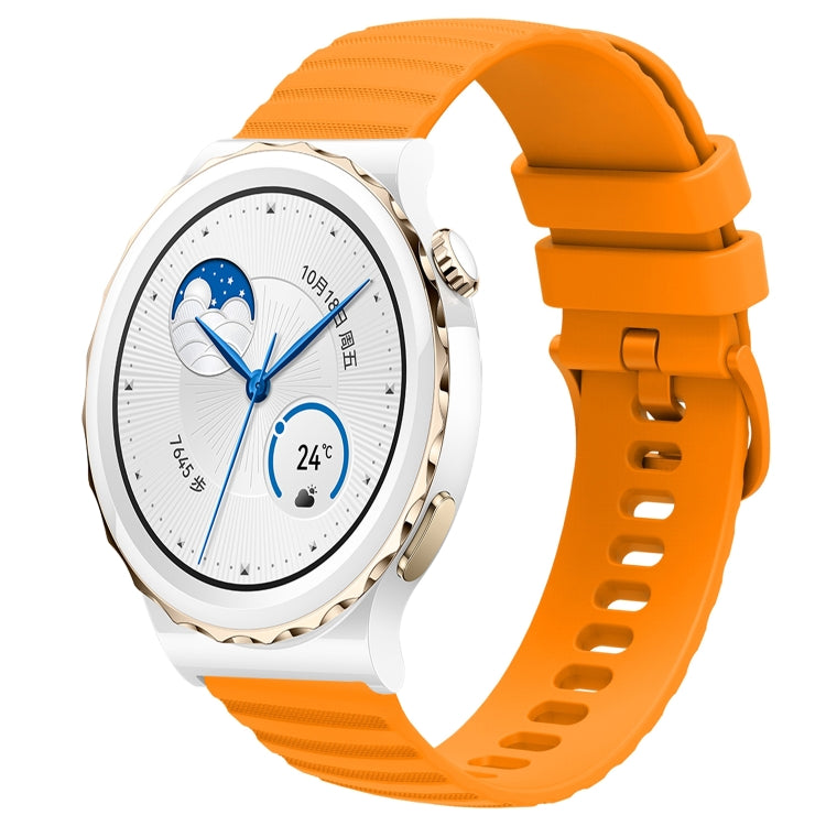 20mm Wavy Dot Pattern Solid Color Silicone Watch Band, For Huawei Watch GT3 Pro 43mm, For Huawei Watch GT3 42mm