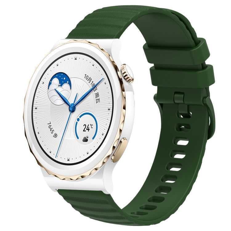 20mm Wavy Dot Pattern Solid Color Silicone Watch Band, For Huawei Watch GT3 Pro 43mm, For Huawei Watch GT3 42mm