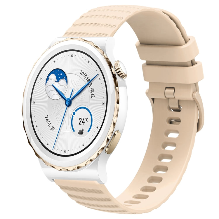 20mm Wavy Dot Pattern Solid Color Silicone Watch Band, For Huawei Watch GT3 Pro 43mm, For Huawei Watch GT3 42mm