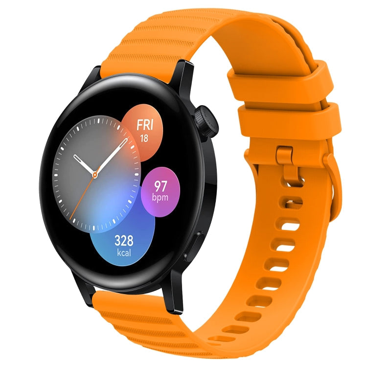 20mm Wavy Dot Pattern Solid Color Silicone Watch Band, For Huawei Watch GT3 Pro 43mm, For Huawei Watch GT3 42mm