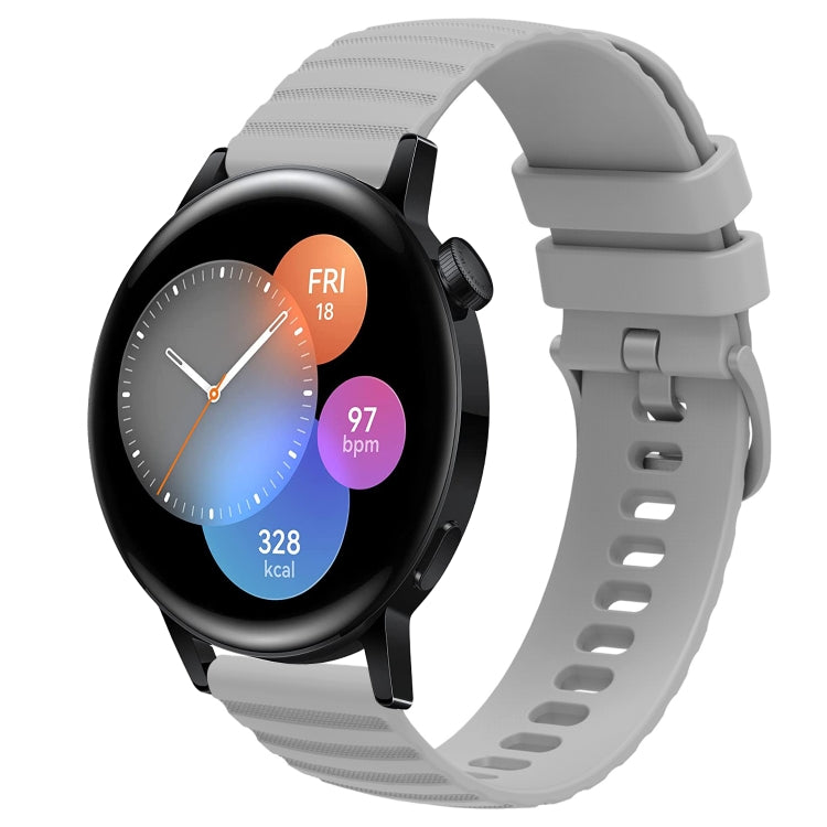 20mm Wavy Dot Pattern Solid Color Silicone Watch Band, For Huawei Watch GT3 Pro 43mm, For Huawei Watch GT3 42mm