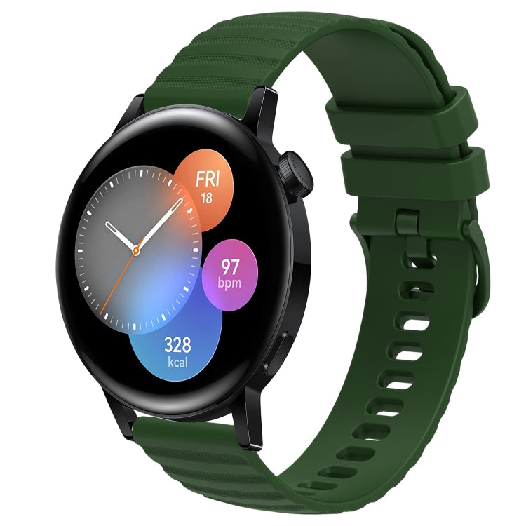 20mm Wavy Dot Pattern Solid Color Silicone Watch Band, For Huawei Watch GT3 Pro 43mm, For Huawei Watch GT3 42mm
