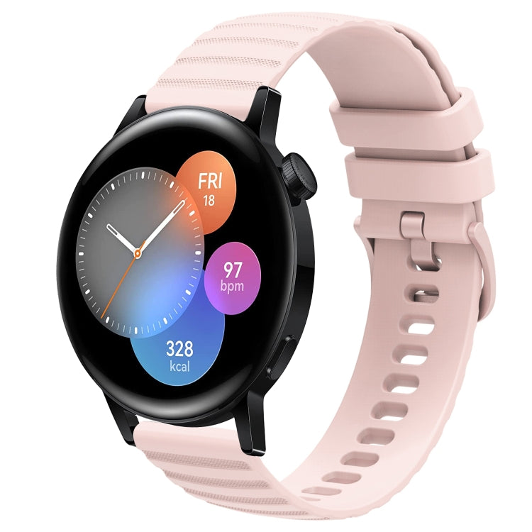 20mm Wavy Dot Pattern Solid Color Silicone Watch Band, For Huawei Watch GT3 Pro 43mm, For Huawei Watch GT3 42mm