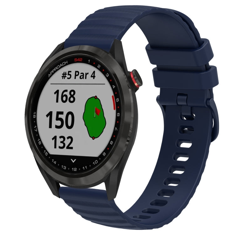 20mm Wavy Dot Pattern Solid Color Silicone Watch Band, For Garmin Approach S40, For Garmin Forerunner 158
