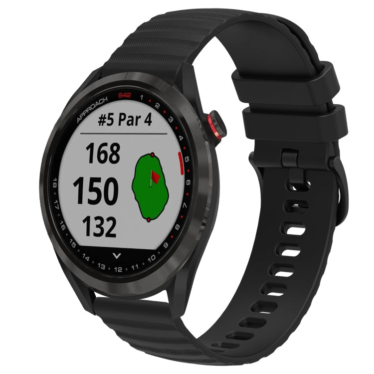 20mm Wavy Dot Pattern Solid Color Silicone Watch Band, For Garmin Approach S40, For Garmin Forerunner 158