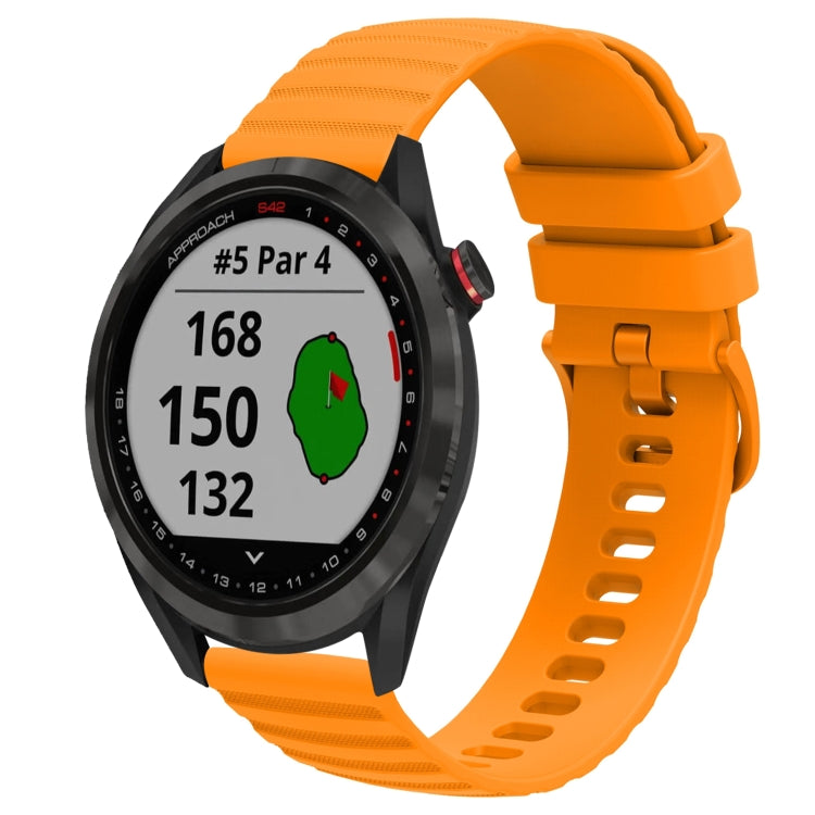 20mm Wavy Dot Pattern Solid Color Silicone Watch Band, For Garmin Approach S40, For Garmin Forerunner 158