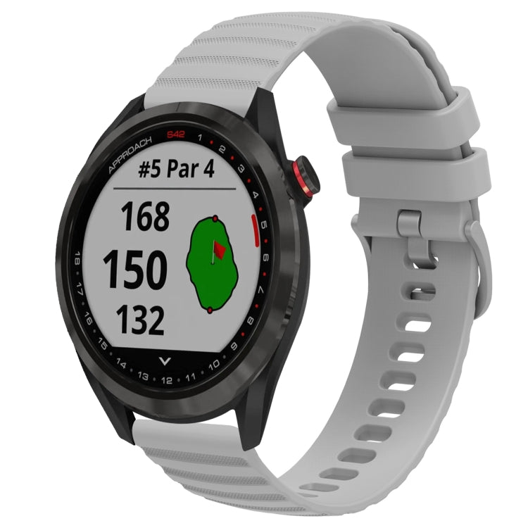20mm Wavy Dot Pattern Solid Color Silicone Watch Band, For Garmin Approach S40, For Garmin Forerunner 158