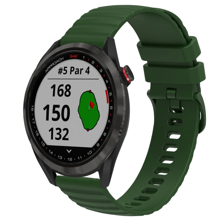 20mm Wavy Dot Pattern Solid Color Silicone Watch Band, For Garmin Approach S40, For Garmin Forerunner 158