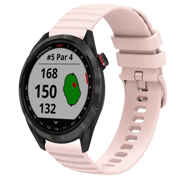 20mm Wavy Dot Pattern Solid Color Silicone Watch Band, For Garmin Approach S40, For Garmin Forerunner 158