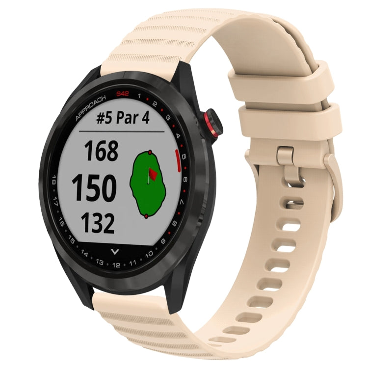 20mm Wavy Dot Pattern Solid Color Silicone Watch Band, For Garmin Approach S40, For Garmin Forerunner 158