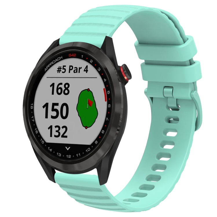 20mm Wavy Dot Pattern Solid Color Silicone Watch Band, For Garmin Approach S40, For Garmin Forerunner 158