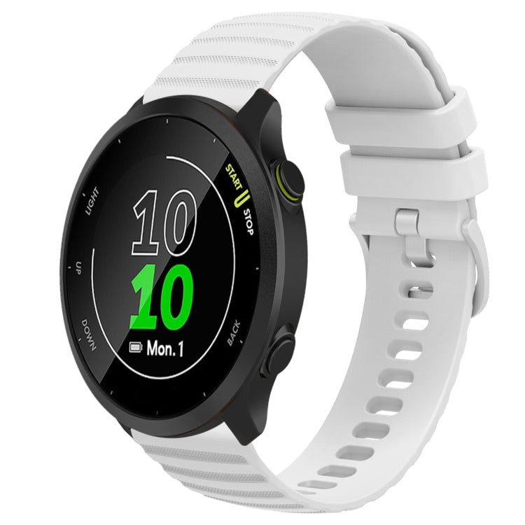 20mm Wavy Dot Pattern Solid Color Silicone Watch Band, For Garmin Approach S40, For Garmin Forerunner 158