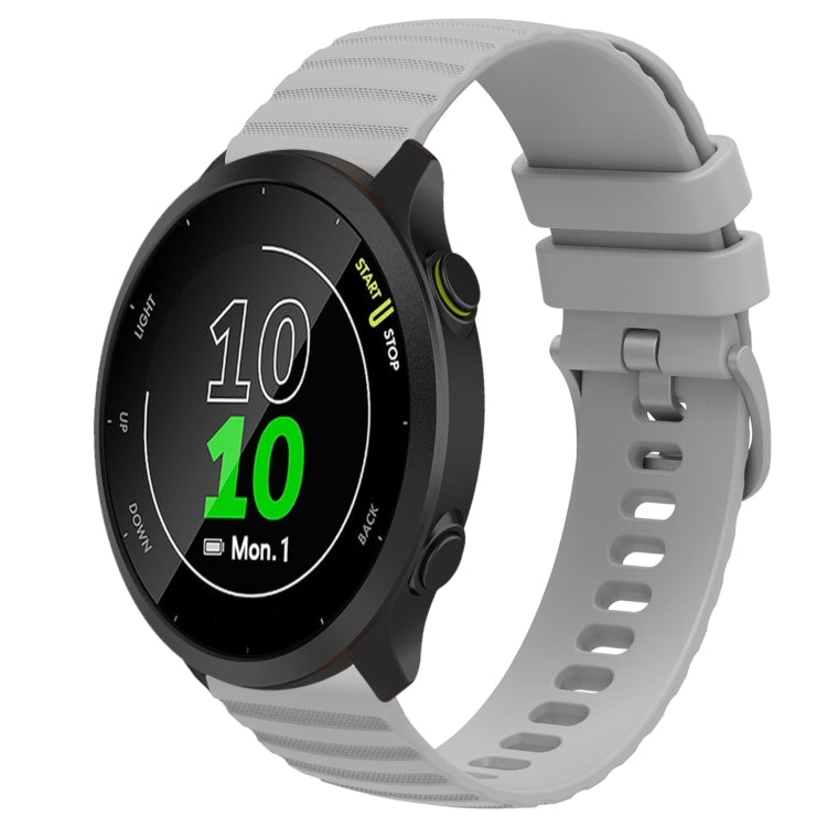 20mm Wavy Dot Pattern Solid Color Silicone Watch Band, For Garmin Approach S40, For Garmin Forerunner 158