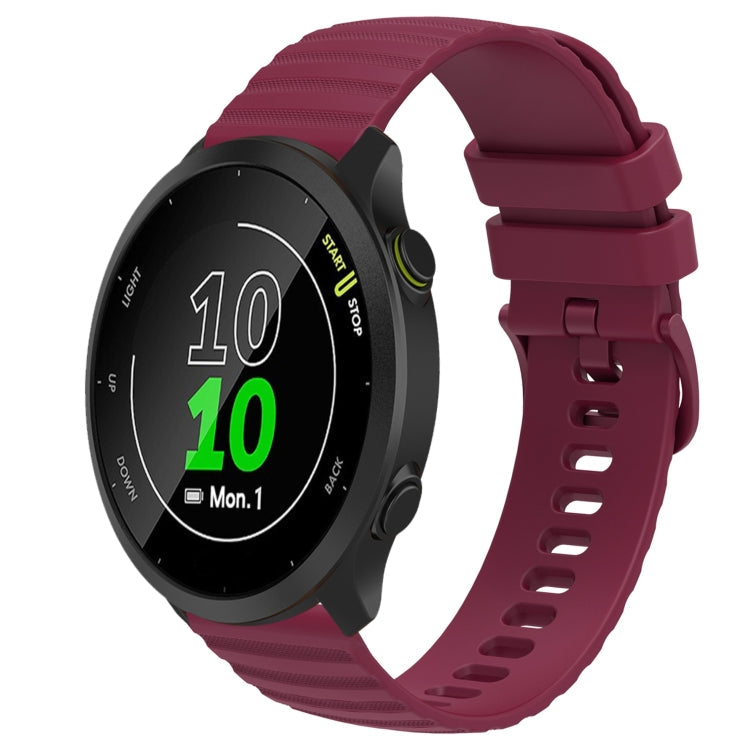 20mm Wavy Dot Pattern Solid Color Silicone Watch Band, For Garmin Approach S40, For Garmin Forerunner 158