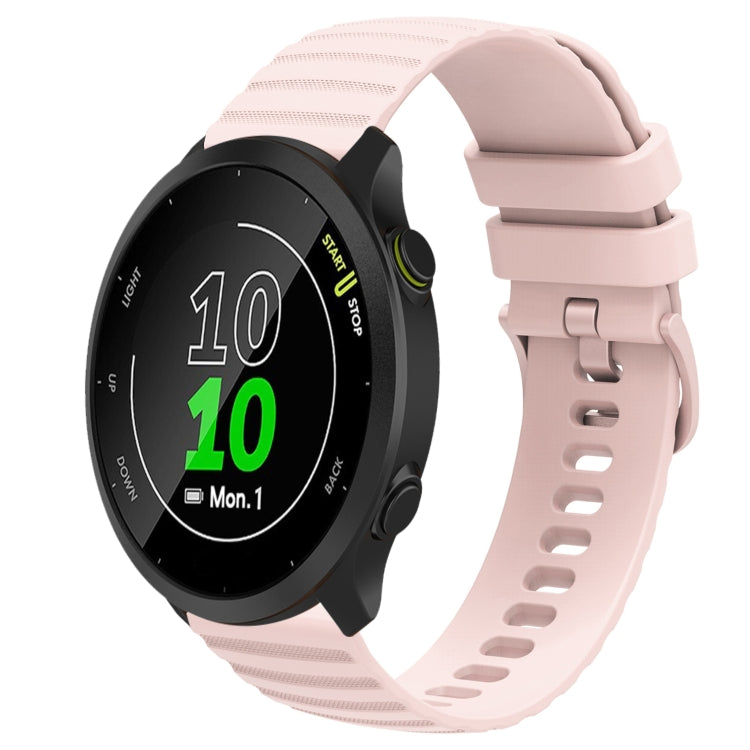 20mm Wavy Dot Pattern Solid Color Silicone Watch Band, For Garmin Approach S40, For Garmin Forerunner 158