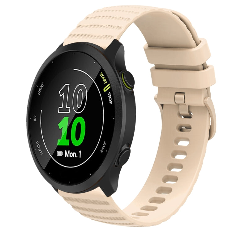 20mm Wavy Dot Pattern Solid Color Silicone Watch Band, For Garmin Approach S40, For Garmin Forerunner 158