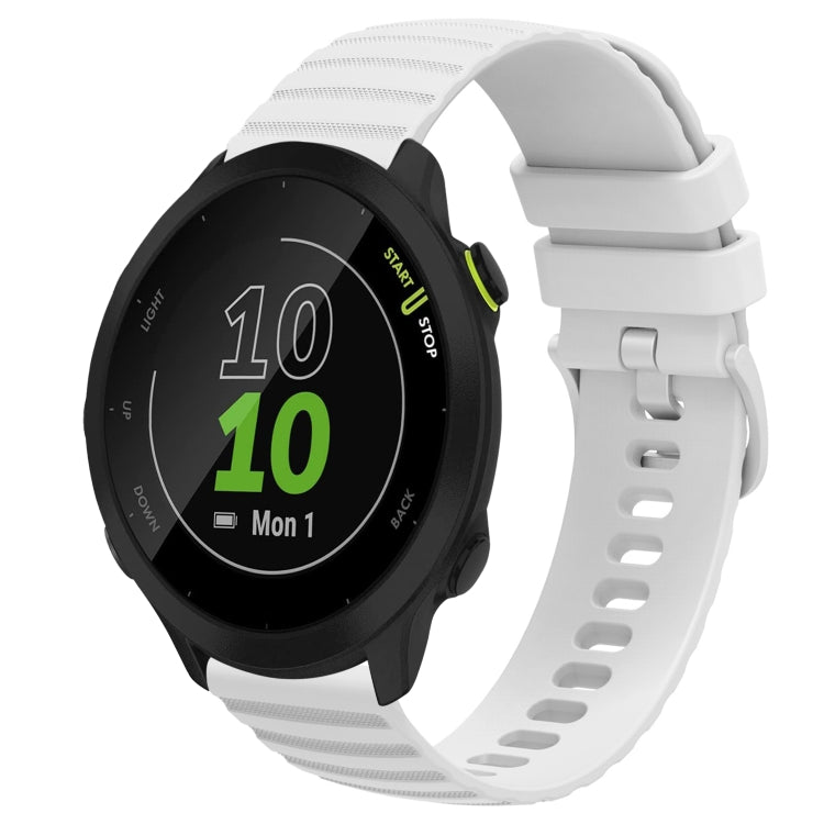 20mm Wavy Dot Pattern Solid Color Silicone Watch Band, For Garmin Forerunner 55, For Garmin Venu
