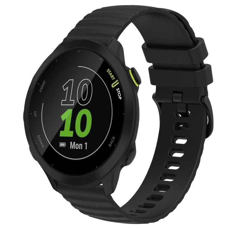 20mm Wavy Dot Pattern Solid Color Silicone Watch Band, For Garmin Forerunner 55, For Garmin Venu