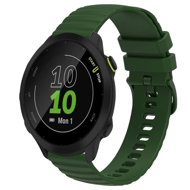 20mm Wavy Dot Pattern Solid Color Silicone Watch Band, For Garmin Forerunner 55, For Garmin Venu
